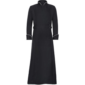 Costume de prêtre médiéval pour hommes, longue robe de couleur unie en polyester, tenue formelle pour spectacle de cosplay - Product Image 1
