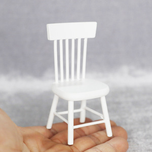 Mini maison de poupée en <span class=keywords><strong>bois</strong></span> bricolage décoration table salon canapé tabouret <span class=keywords><strong>chaise</strong></span> berçante 1:12 meubles de maison de poupée - Product Image 2