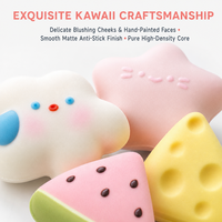 Collection de jouets squishy mignons en forme de nourriture, coffret cadeau de cinq pièces, boîte vitrine, pour enfants et adultes, cadeau de fête, vente au détail et en gros
