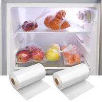 Biologisch afbreekbare PLA transparante plastic zakken met platte rand, voor salades, taarten, fruit, groenten, noedels en voedselverpakkingen.