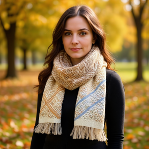 Sciarpa triangolare multifunzionale 60x135 cm con design fantasia per un uso versatile - Product Image 3