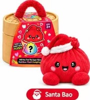 Jouet en peluche de Noël en forme de boulette avec boîte de cuisson vapeur de 15 cm, styles Père Noël, Bonhomme de neige, Bao, animaux en peluche anti-stress et moelleux