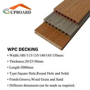 Plancher extérieur en WPC durable avec texture de grain de <span class=keywords><strong>bois</strong></span>, antidérapant, imperméable, pour jardin, patio, balcon - Product Image 4