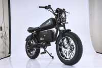 Vélo de montagne classique Himoto Black Warrior avec cadre en alliage d'aluminium, batterie au lithium, clé NFC sans fil, pneus larges, 3 vitesses, 48V/60V 3000W