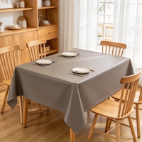 Nappe de table en cuir PU imperméable, nappe rectangulaire à grain gaufré pour la décoration de la salle à manger et de la maison