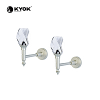 KYOK Crochet pour rideau en cristal de haute qualité AB SN Tieback Premium Accessoire pour rideau de poteaux et accessoires