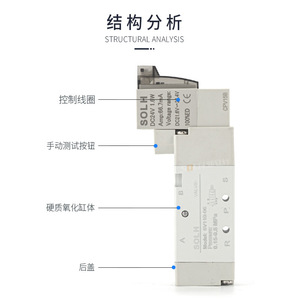 Vanne de commande solénoïde pneumatique haute fréquence 2 positions 5 voies, nouvelle vanne à commande électrique 5V110/120/130C/130E/130P silencieuse - Product Image 3