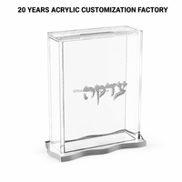 Boîte à Tzedakah en Acrylique Ondulé Personnalisée Judaica Lucite Pushka pour Donations Caritatives