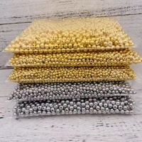 Perles rondes en ABS plaqué métallisé brillant, imitation perle or et argent, pour la fabrication de bijoux DIY, accessoires vestimentaires, vente en gros