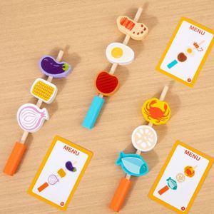 Jeu de simulation de barbecue en bois réaliste pour enfants de 3 ans et plus - Product Image 4