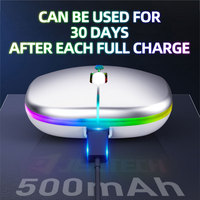 Souris sans fil rechargeable de type C, optique, RGB, portable, mince, 1200 DPI, BT 2.4G, USB, pour PC portable, fabriquée par JERTECH, modèle AC001