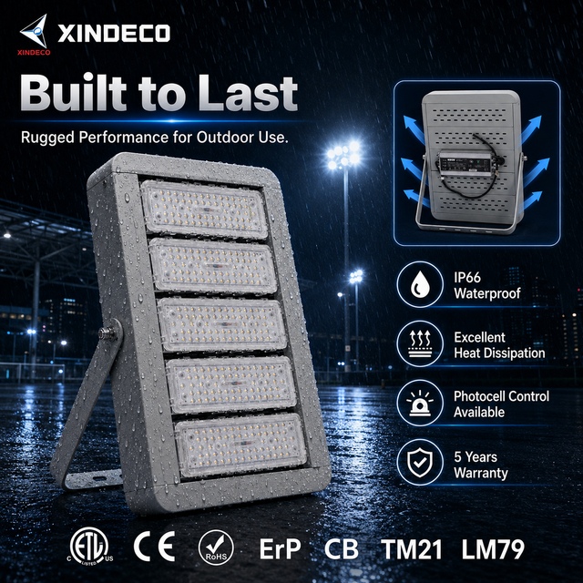 IP66 LED Flood Light for Parking Lots and Harbors AC100-240V SMD5050 5-Year Warranty