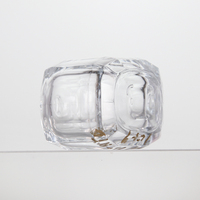 Flacon de parfum portable transparent carré plat en verre de 100 ml avec pompe pulvérisatrice, bouchon, emballage de luxe et impression sérigraphique sur surface