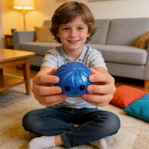 Jouets anti-stress mignons en TPR, en forme de boulette scintillante et de bao bao vapeur fourré, pour adultes, en boîte à presser - Product Image 3