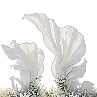 Arche géante en organza Y166, décoration lumineuse, durable, luxueuse, personnalisée, faite à la main, accessoires pour événements et fêtes en plein air