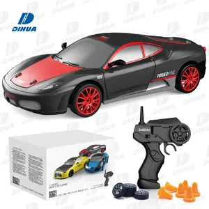 2.4ghz 1:24 RC Car Drift 4WD Remote Control Drift Racing Car With Light 15km/h Race Car With Replaceable Tires And Obstacles