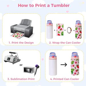 Gobelet isotherme à paille de 12 oz pour sublimation, double paroi sous vide, en acier inoxydable vierge multicolore - Product Image 5