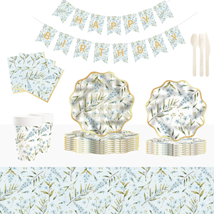 Platos de Papel Florales DAMAI, Platos Desechables con Diseño de Margaritas para Fiestas, Bodas, Despedidas de Soltera, Cumpleaños, Fiestas de Té - Product Image 1