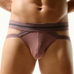 Men's Sexy Thong <strong>Underwear</strong> Low Rise Jockstrap Briefs Knitted Soft Breathable Material Anti-Bacterial Seamless New Collection - Product Image 5