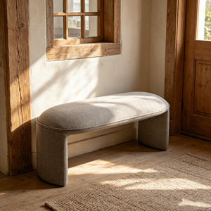 CARLFORD Contemporary Durable Modern Fabric Bench Soft Long Bench Living Room Bedroom Hotel Home <strong>Stool</strong> &amp; <strong>Ottoman</strong> - Product Image 2