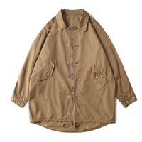 L'usine fournit directement une veste décontractée teinte en coton personnalisé Trench-coat coupe-vent mi-long