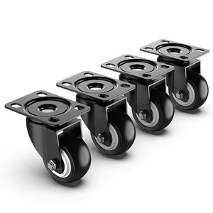 Factory Supply Silent 2 Inch PP Steel Swivel Casters Total Lock Brake Light Duty <b>Replacement</b> <b>Wheels</b> For Storage Rack Furniture - Product Image 2