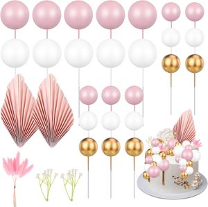 Bolas <span class=keywords><strong>de</strong></span> <span class=keywords><strong>colores</strong></span> <span class=keywords><strong>para</strong></span> decoración <span class=keywords><strong>de</strong></span> tartas, adornos <span class=keywords><strong>de</strong></span> flores <span class=keywords><strong>para</strong></span> tartas <span class=keywords><strong>con</strong></span> <span class=keywords><strong>hojas</strong></span> <span class=keywords><strong>de</strong></span> palma rosa <span class=keywords><strong>para</strong></span> decoraciones <span class=keywords><strong>de</strong></span> fiesta <span class=keywords><strong>de</strong></span> <span class=keywords><strong>cumpleaños</strong></span>, 36 Uds. - Product Image 6