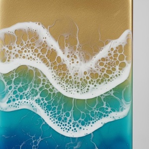 Urna Funeraria de Madera Rectangular con Resina Epoxi de Colores, de Calidad Garantizada - Product Image 6