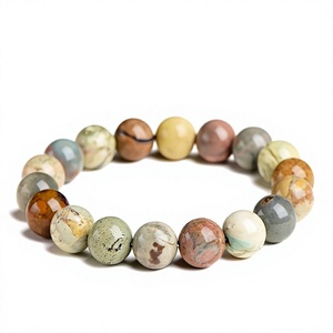 สร้อยคอคริสตัลธรรมชาติ สร้อยข้อมือหินกลม หลายสี เครื่องประดับแฟชั่น ของขวัญ เครื่องประดับ - Product Image 5
