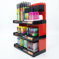 Présentoir à Briquets et Cigarettes Personnalisable 2026 – Support Lumineux Coloré à 3 Niveaux en Acrylique pour Briquets et Cigares – Grande Vente