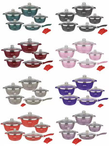 Agente de Compras da Cozinha Dessini 12 peças Panelas De Alumínio De Granito Non-Stick Cooking Pot Soup Sauce Pot Set <span class=keywords><strong>for</strong></span> Cooking Cuisine - Product Image 4