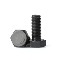 Boulons haute résistance vis hexagonales extérieures noires vis à tête de boulonnage à nœud en acier accessoires de quincaillerie de fixation pouces fournis ronds