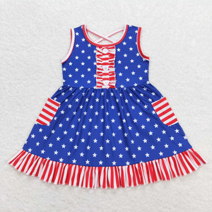 New Sibling Boys Baby Girls 4th Of July Stars Rompers Dresses <b>Clothes</b> Sets - Product Image 3