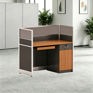 Mesa <span class=keywords><strong>de</strong></span> trabajo <span class=keywords><strong>de</strong></span> oficina insonorizada para oficina, mueble sencillo <span class=keywords><strong>de</strong></span> una plaza para oficina - Product Image 2