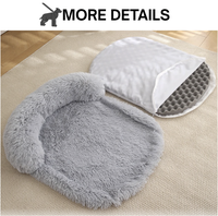 Lit pour animaux de compagnie écologique, de haute qualité, en fausse fourrure pelucheuse, solide, confortable, moderne, chaud, toutes saisons, universel, antidérapant, amovible