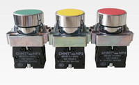 Interrupteur à bouton poussoir en métal Chint NP2, 22 mm, 1NO, vert, 10A, IP40, pour appareils électroménagers