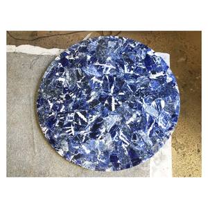 Lastra di Pietra Semipreziosa Naturale Sodalite e Diaspro Blu per Piani di Lavoro e Tavoli - Product Image 1
