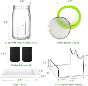 Masontops Bean Screen Plastique Mason Jar Couvercles <span class=keywords><strong>de</strong></span> germination - Product Image 3