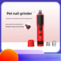Lime à ongles rechargeable pour animaux de compagnie avec lumière LED, 7 vitesses réglables, coupe-ongles électrique pour chien et chat, outil de toilettage des pattes