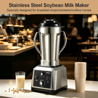 2,5L Commerciële Sojamelk Maker van RVS, Elektrische Blender voor Café, Fruit Sap & Notenmelkproductie