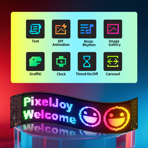 จอ LED แบบยืดหยุ่น 32x256 พิกเซล RGB สีสันสดใส ควบคุมผ่านแอปอัจฉริยะ ปรับแต่งได้ ติดผนัง สำหรับป้ายเลื่อนข้อความบริษัท - Product Image 2