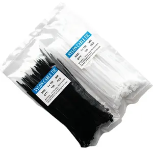 Courroies de câble extérieures en nylon bon marché fil de nylon serre-câble en plastique coloré, attaches de câble en nylon