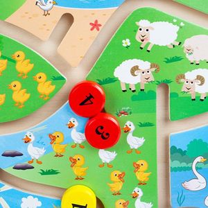 QINGTANG – jeu de correspondance de nombres en bois, Puzzle coulissant, planche labyrinthe, jouet - Product Image 5