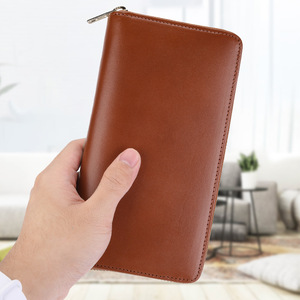 Women's <b>Long</b> Zippered <b>Wallet</b> Genuine Leather Multiple Card Slots Everyday Use - Product Image 1