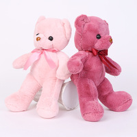 Ours en peluche multicolores personnalisables en gros, 30-55 cm, doux et mignons, avec ruban, pour machine à grue, cadeau d'anniversaire ou d'événement