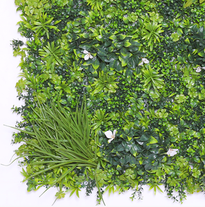 Échantillon gratuit Mur vert artificiel Tissu certifié UV <span class=keywords><strong>Haie</strong></span> de plantes décoratives PE Tenture murale 100cm Arbustes Plantes en pot Pelouse - Product Image 2