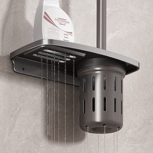 Support de brosse de toilette noir canon de fusil moderne, fixation murale, résistant à la rouille, outil de nettoyage pour salle de bain - Product Image 3