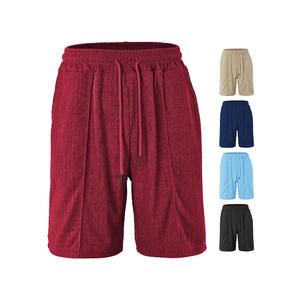 Pantalones Cortos Casuales de Verano para Hombre, Color Azul Marino, Poliéster, Tejido Jacquard, Corte Holgado, Transpirables, Cintura Elástica, Deportivos - Product Image 2