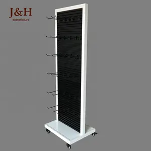 Instock Gondola đôi bên triển lãm đơn vị nhôm slatwall freestanding hiển thị merchandiser giá