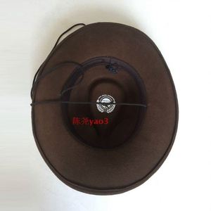 Sombrero Fedora de lana marrón para hombre, alta calidad, moda informal, ala ancha, transpirable para las cuatro estaciones, ANLUXFIER H637 - Product Image 4